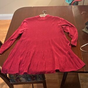 Joan Rivers Vibrant Red Knit Top/dress